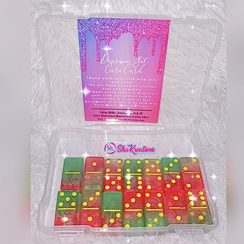 Customized Domino Set with Decals